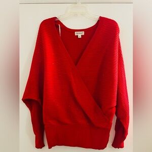 Questions? Red V-Neck Sweater